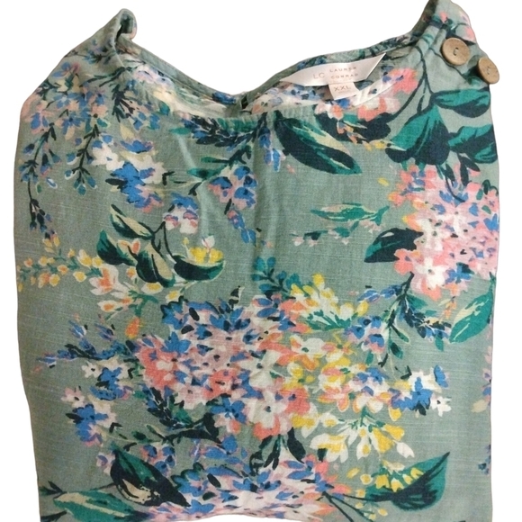 Lauren Conrad Floral Button Accented Peasant Top Plus Size XXL - Picture 11 of 11